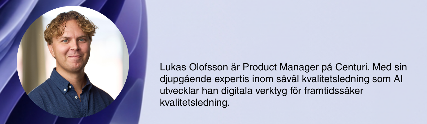 AI i kvalitetsarbetet - Lukas Olofsson - bio